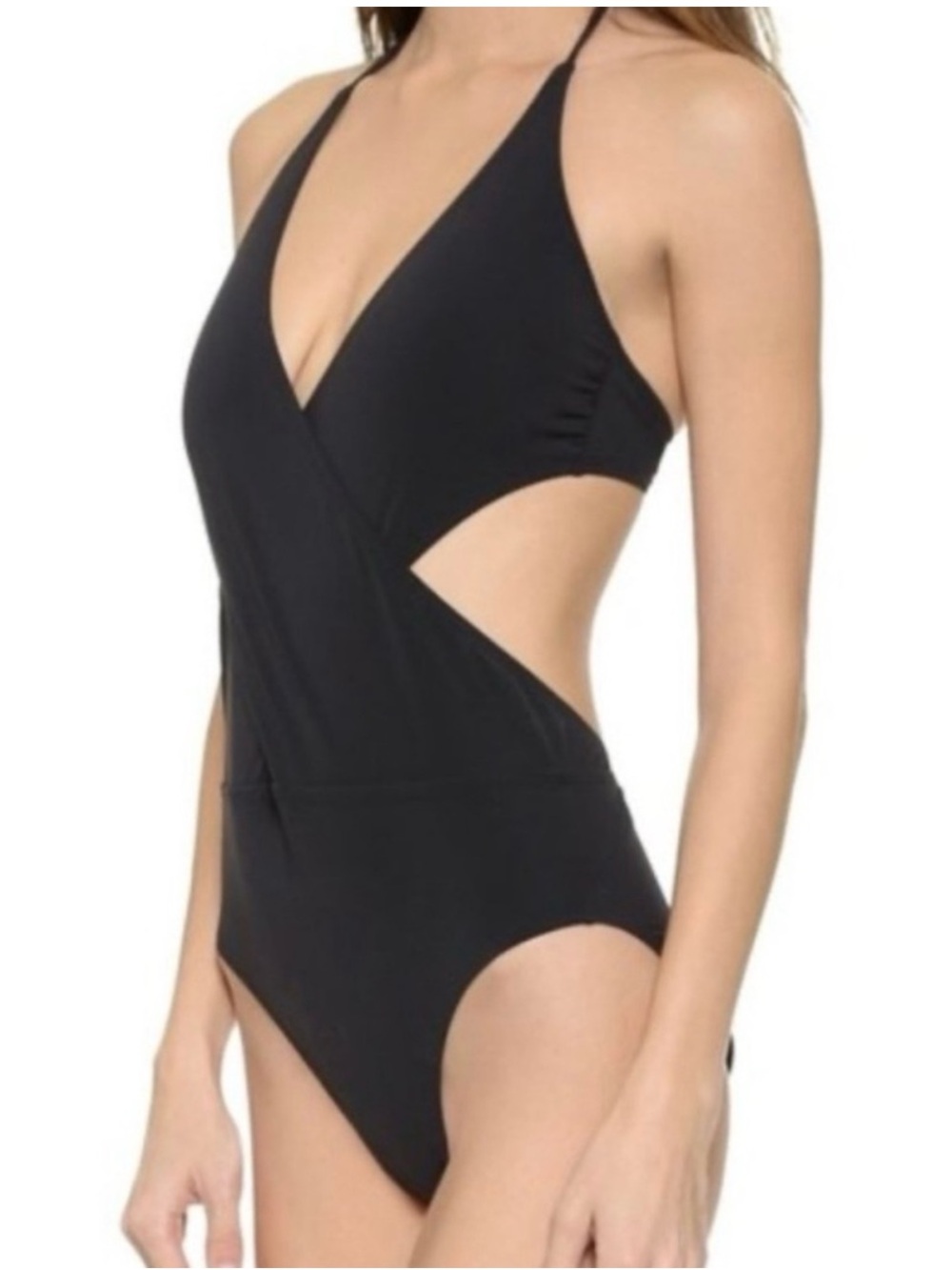 Tory Burch Wrap One-Piece Black Gorgeous Swimsuit SZ Medium New w/ Tags